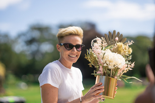 Dried flower arrangement